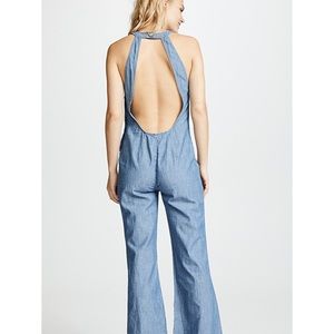 Free People denim jumpsuit